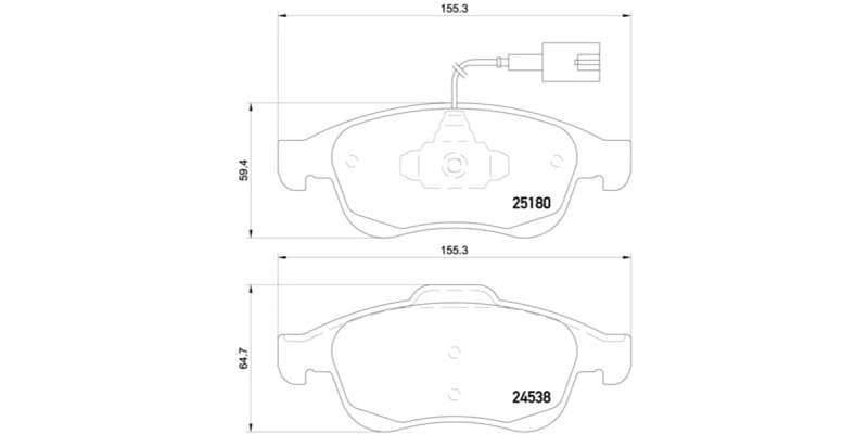 Brembo Brake Pads Front Alfa Giulietta ( Set Lh&Rh) (P23148)