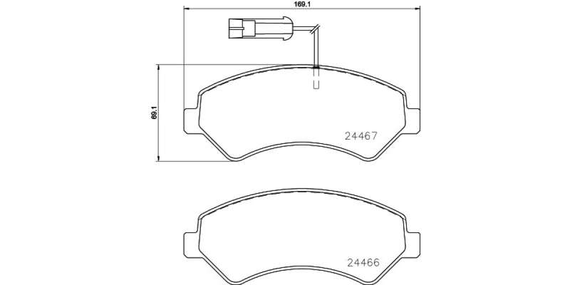 Brembo Brake Pads Front Fiat Ducato ( Set Lh&Rh) (P23161)