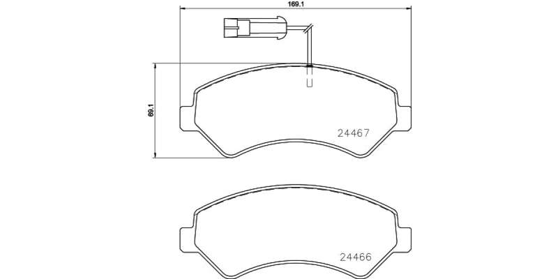 Brembo Brake Pads Front Fiat Ducato ( Set Lh&Rh) (P23161)