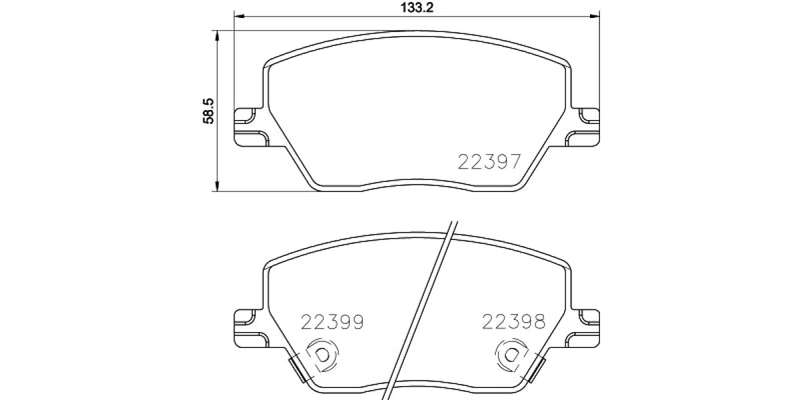 Brembo Brake Pads Front Fiat Tipo ( Set Lh&Rh) (P23170)