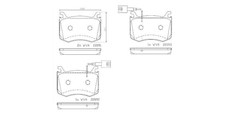 Brembo Brake Pads Front Alfa Romeo ( Set Lh&Rh) (P23183)