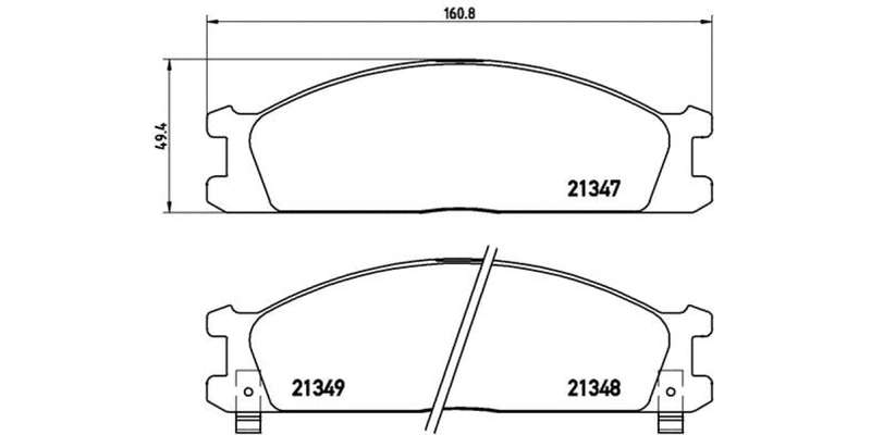 Brembo Brake Pads Front Nissan 1400 Ldv ( Set Lh&Rh) (P24026)