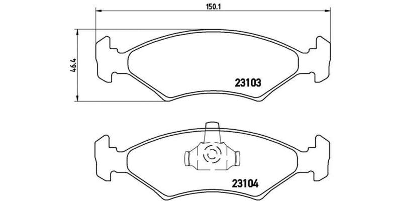 Brembo Brake Pads Front Ford Bantam/Mazda3 ( Set Lh&Rh) (P24043)