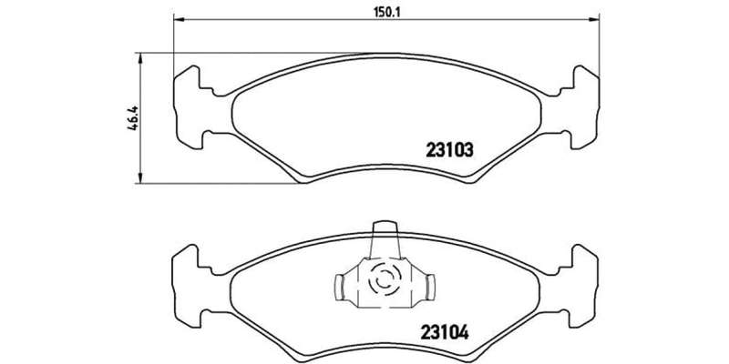 Brembo Brake Pads Front Ford Bantam/Mazda3 ( Set Lh&Rh) (P24043)