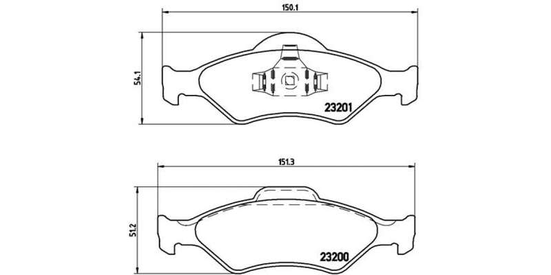 Brembo Brake Pads Front Ford Ka ( Set Lh&Rh) (P24054)