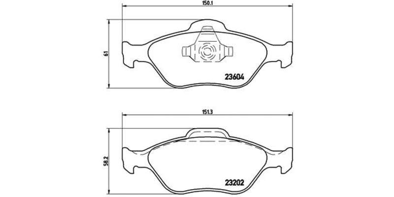 Brembo Brake Pads Front Ford Fiesta ( Set Lh&Rh) (P24055)