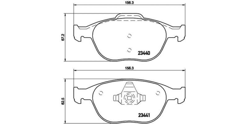 Brembo Brake Pads Front Ford Focus St ( Set Lh&Rh) (P24058)