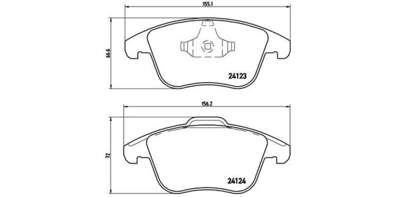 Brembo Brake Pads Front Land Rover  Freelander ( Set Lh&Rh) (P24076X)