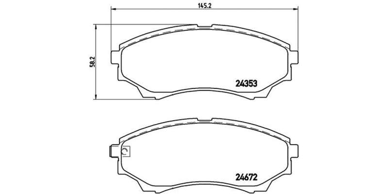 Brembo Brake Pads Front Ford Ranger -2014 ( Set Lh&Rh) (P24086)