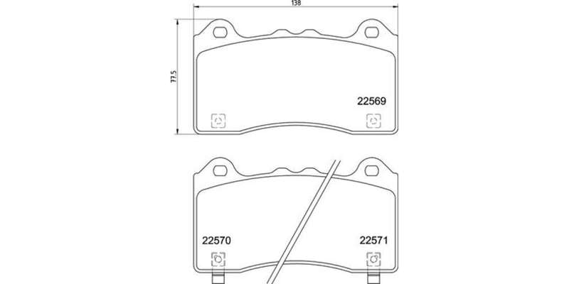 Brembo Brake Pads Front Ford Focus ( Set Lh&Rh) (P24202)