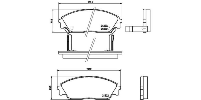 Brembo Brake Pads Front Honda Ballade ( Set Lh&Rh) (P28016)