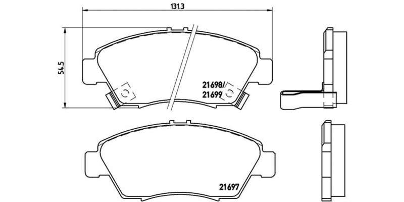 Brembo Brake Pads Front Honda Jazz/ Ballade ( Set Lh&Rh) (P28024)