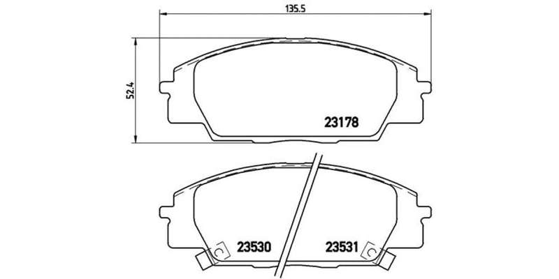 Brembo Brake Pads Front Honda S2000 ( Set Lh&Rh) (P28032)