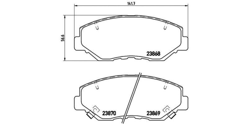 Brembo Brake Pads Front Honda Crv ( Set Lh&Rh) (P28035)