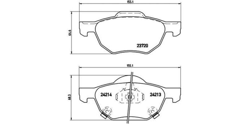 Brembo Brake Pads Front Honda Accord ( Set Lh&Rh) (P28036)