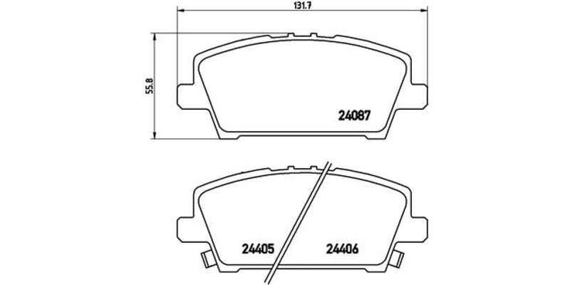 Brembo Brake Pads Front Honda Civic ( Set Lh&Rh) (P28037)