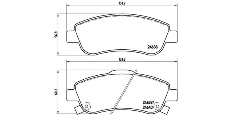 Brembo Brake Pads Front Honda Cr-X ( Set Lh&Rh) (P28045)