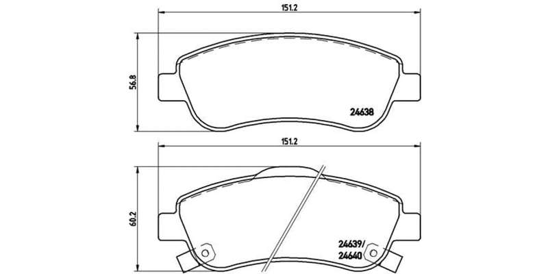Brembo Brake Pads Front Honda Cr-X ( Set Lh&Rh) (P28045)