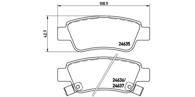 Brembo Brake Pads Front Honda Crv ( Set Lh&Rh) (P28046)