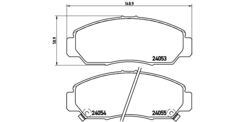 Brembo Brake Pads Front Honda Fr-V ( Set Lh&Rh) (P28047)