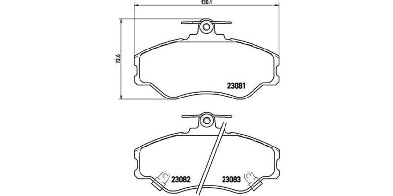 Brembo Brake Pads Front Hyundai H100 ( Set Lh&Rh) (P30005)