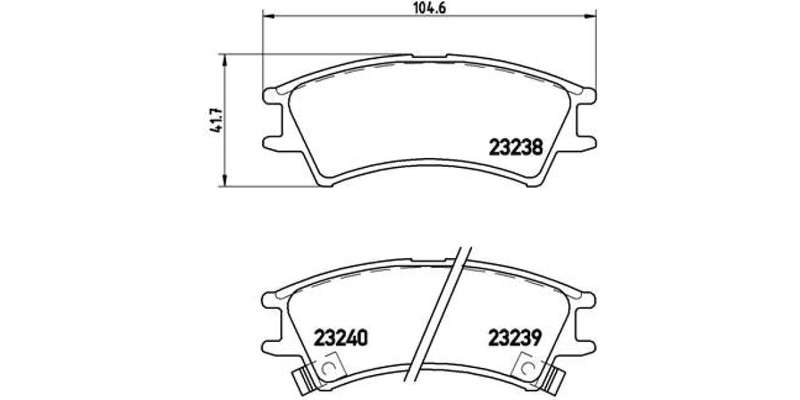 Brembo Brake Pads Front Hyundai Atoz ( Set Lh&Rh) (P30011)