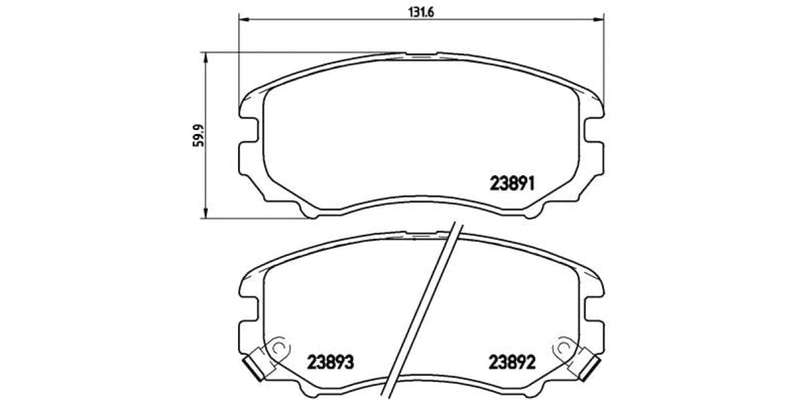 Brembo Brake Pads Front Hyu Tucson/Kiasonata ( Set Lh&Rh) (P30018)