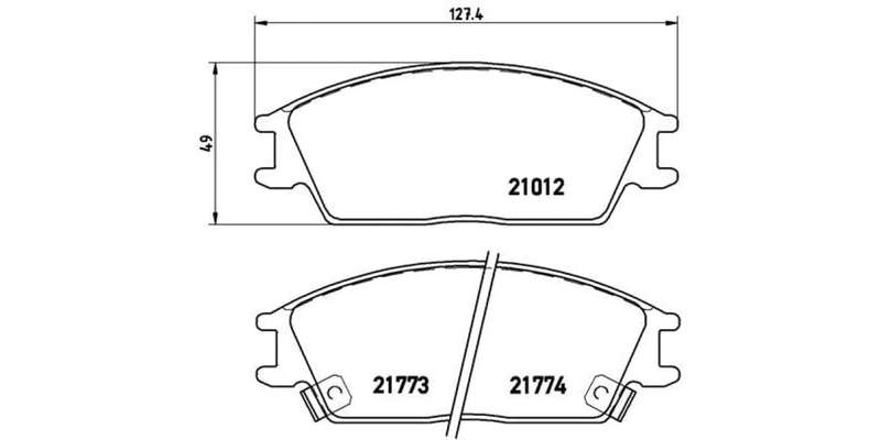 Brembo Brake Pads Front Hyundai Accent ( Set Lh&Rh) (P30024)
