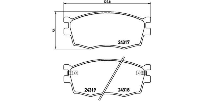 Brembo Brake Pads Front Kia Rio ( Set Lh&Rh) (P30026)