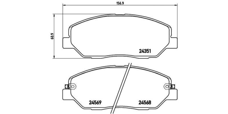 Brembo Brake Pads Front Hyundai Santa Fe ( Set Lh&Rh) (P30036)