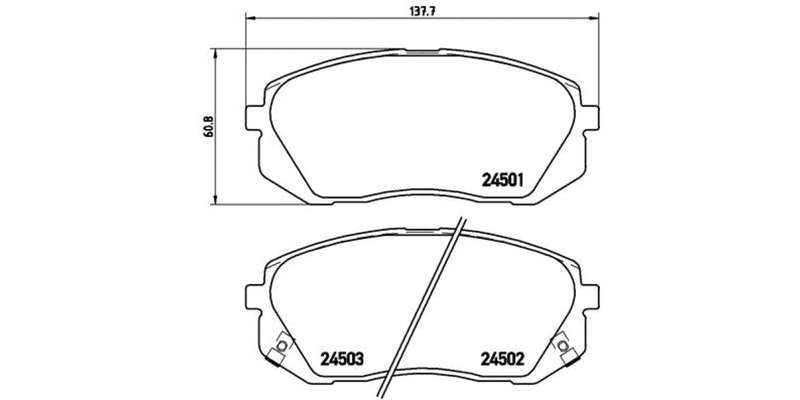 Brembo Brake Pads Front Hyundai Ix35 2.0 ( Set Lh&Rh) (P30039)