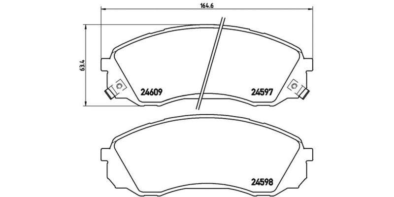 Brembo Brake Pads Front Hyundai H-1/Kia C ( Set Lh&Rh) (P30041)
