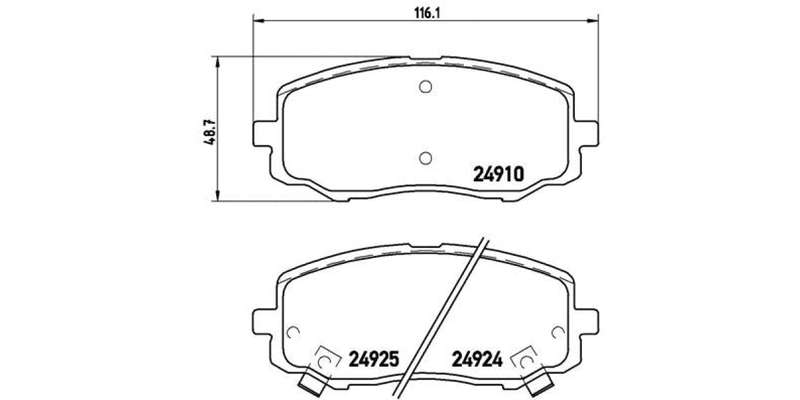 Brembo Brake Pads Front Hyundai I20 1.4/1 ( Set Lh&Rh) (P30045)