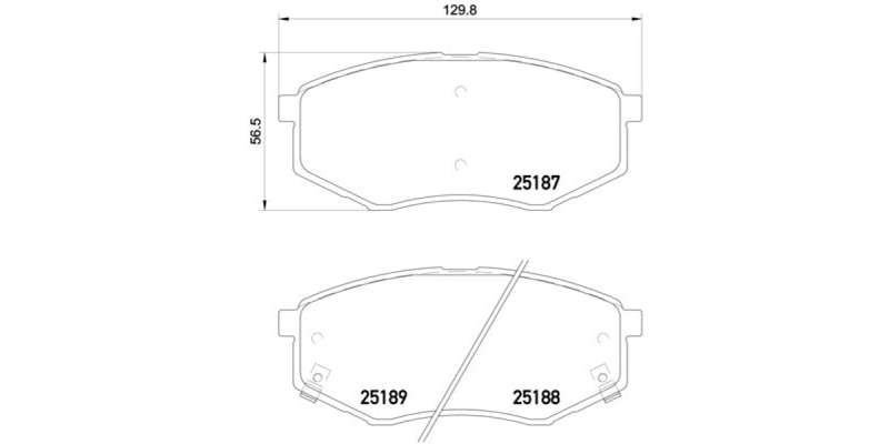 Brembo Brake Pads Front Hyundai Ix20 1.4/ ( Set Lh&Rh) (P30055)