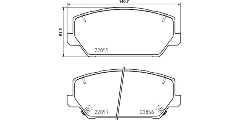 Brembo Brake Pads Front Hyundai ( Set Lh&Rh) (P30102)