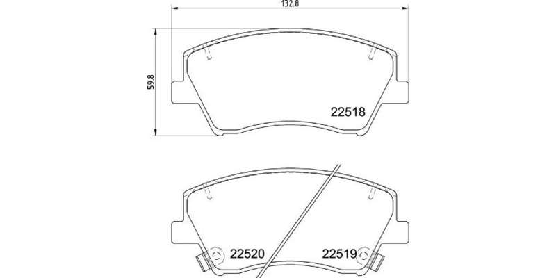 Brembo Brake Pads Front Hyundai ( Set Lh&Rh) (P30107)
