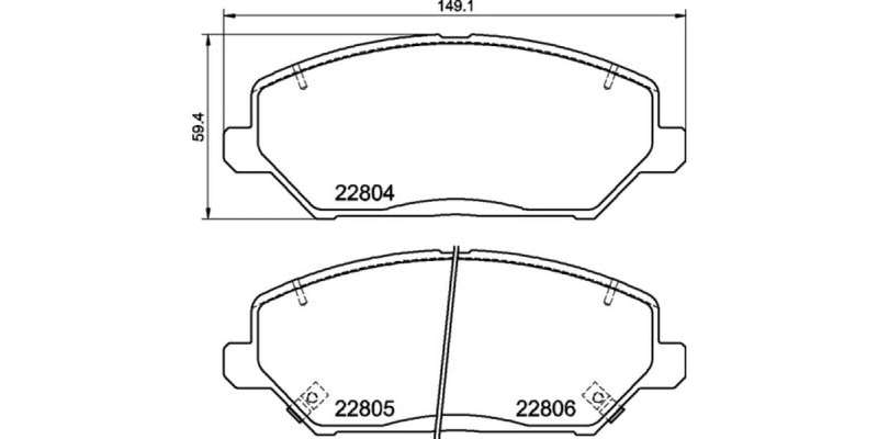 Brembo Brake Pads Front Hyundai/Kia ( Set Lh&Rh) (P30110)