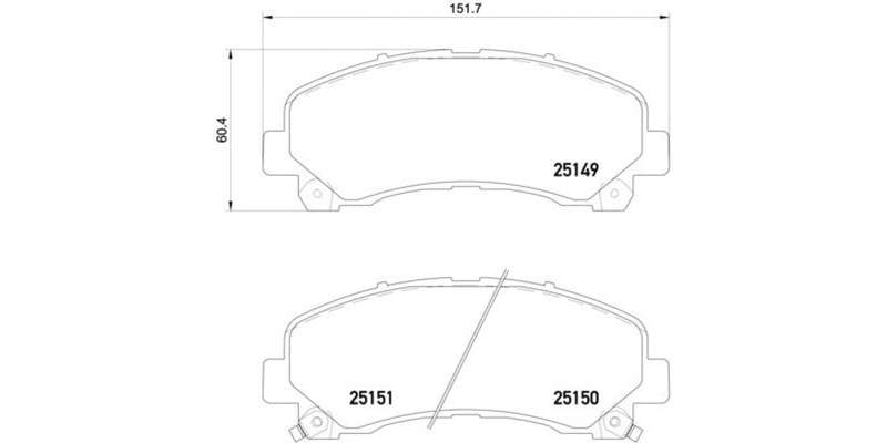 Brembo Brake Pads Front Isuzu Kb/Chev Trailblazer ( Set Lh&Rh) (P34007)