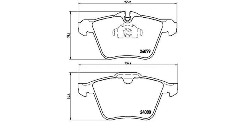 Brembo Brake Pads Front Jaguar Xf/Xj ( Set Lh&Rh) (P36027)