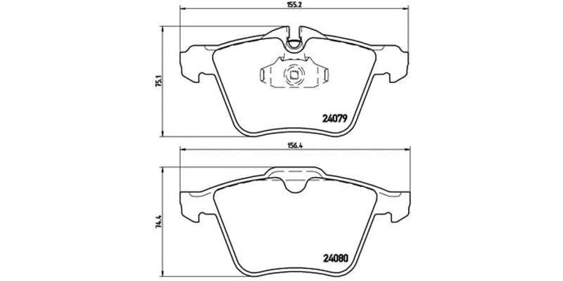 Brembo Brake Pads Front Jaguar Xf/Xj ( Set Lh&Rh) (P36027)