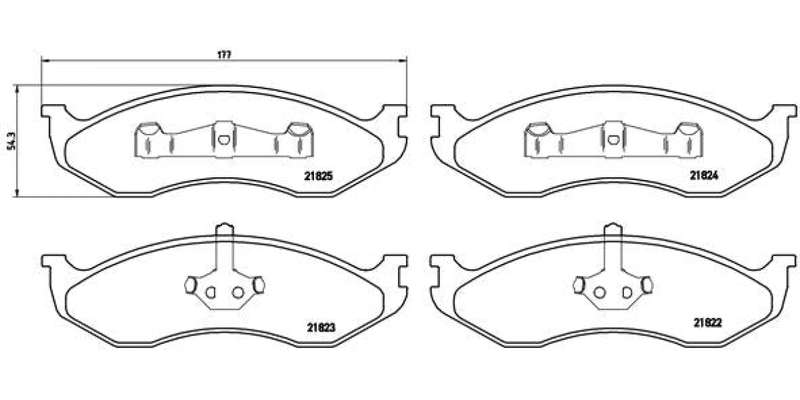 Brembo Brake Pads Front Jeep Cherokee ( Set Lh&Rh) (P37004)