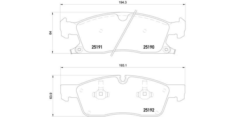 Brembo Brake Pads Front Jeep Grand Cherokee Wh/Mer ( Set Lh&Rh) (P37017)