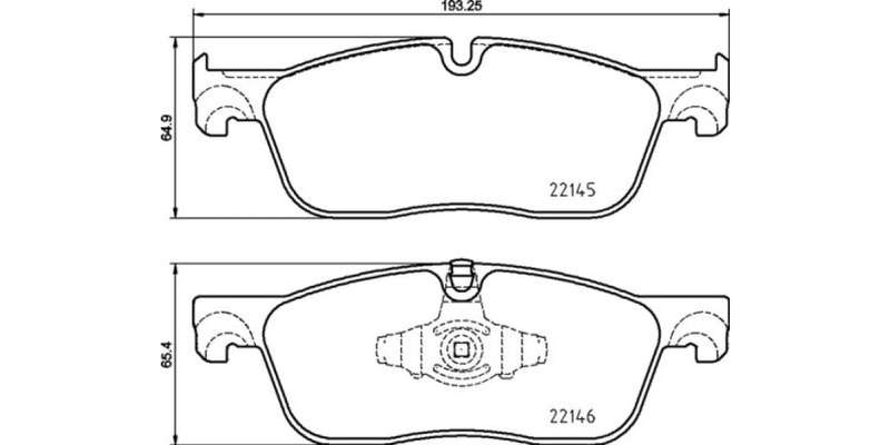 Brembo Brake Pads Front Land Rover  Evoque/Discovery ( Set Lh&Rh) (P44026)
