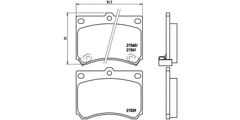 Brembo Brake Pads Front Mazda Etude Astina ( Set Lh&Rh) (P49011)