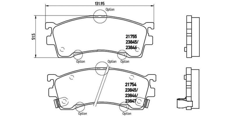 Brembo Brake Pads Front Ford/Mazda Telstar ( Set Lh&Rh) (P49023)