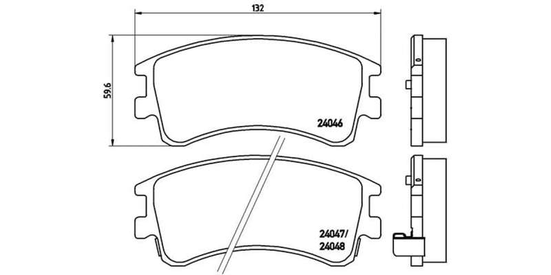 Brembo Brake Pads Front Mazda 6 ( Set Lh&Rh) (P49032)