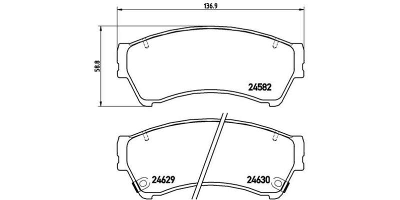 Brembo Brake Pads Front Mazda 6 2008 On ( Set Lh&Rh) (P49039)