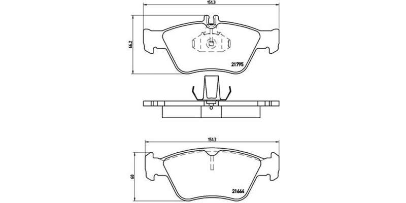 Brembo Brake Pads Front Mercedes C Class ( Set Lh&Rh) (P50023)