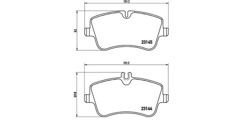 Brembo Brake Pads Front Mercedes C Class ( Set Lh&Rh) (P50045)