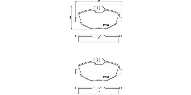 Brembo Brake Pads Front Mercedes E Class ( Set Lh&Rh) (P50049)